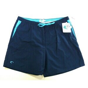 NEW TEAL COVE swim bali shorts XXL 40" swimming trunks blue